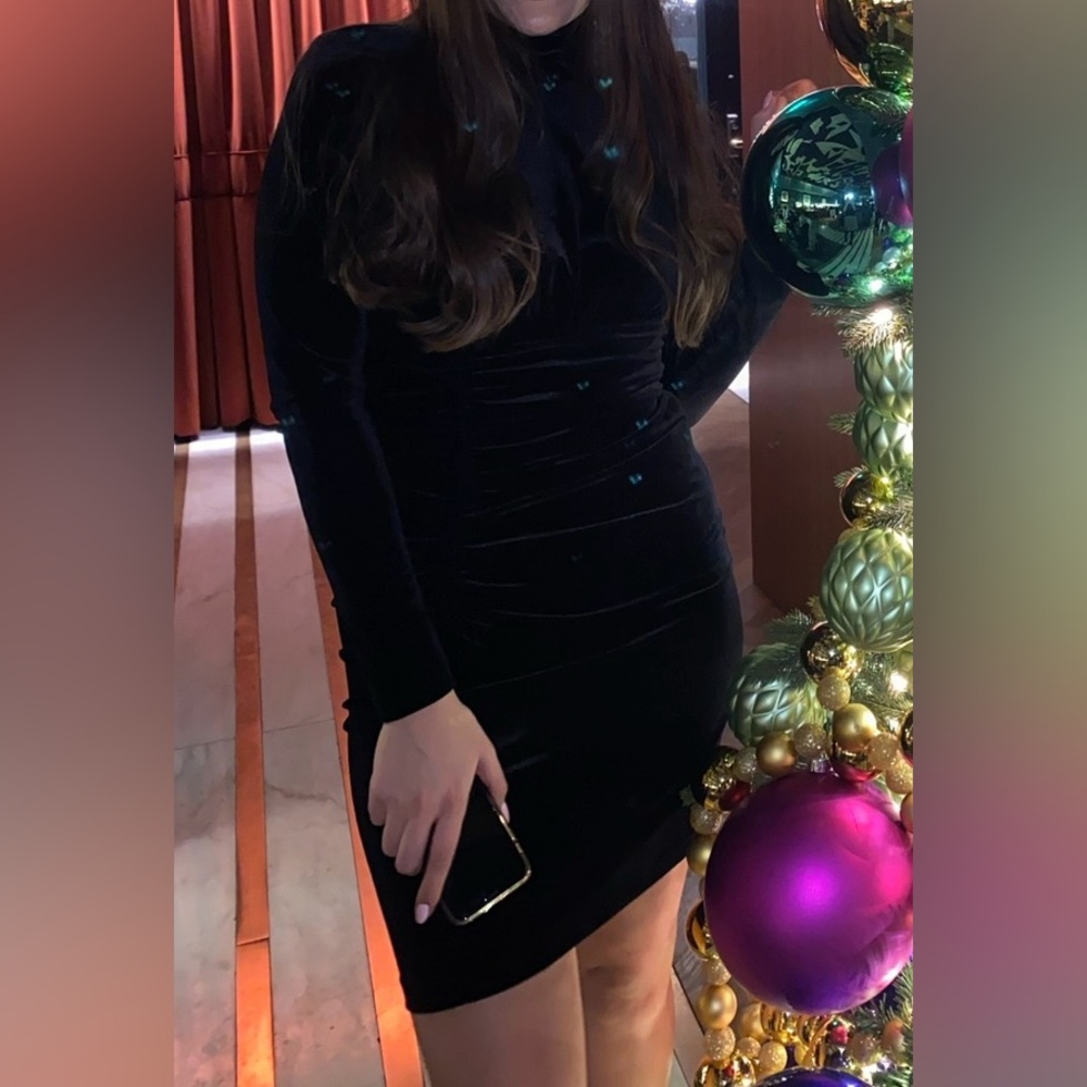Marciano Black Long Sleeve Dress